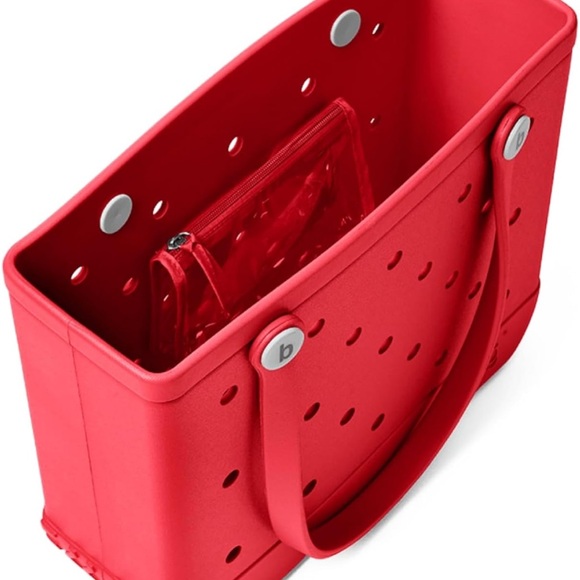 BOGG BAG - Medium Tote Bag (Off to the Races, Red, White Buttons) - Picture 3 of 7